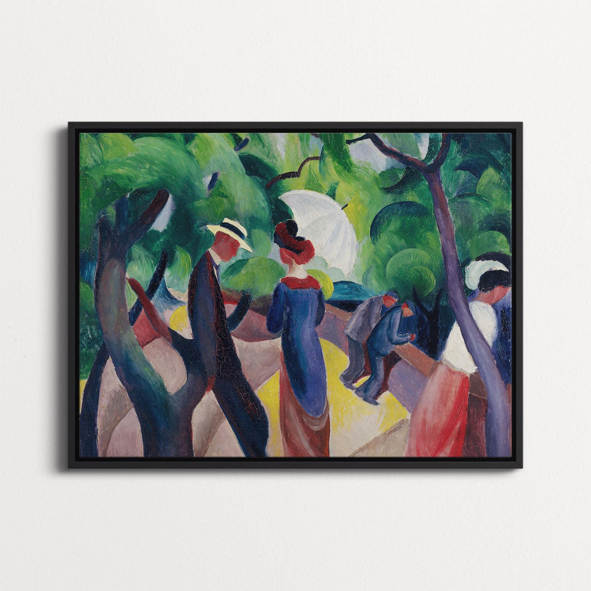 Tableau Toile Encadré - Bateau à Voile Sur Le Tegernsee Par August Macke - Prêt à Accrocher