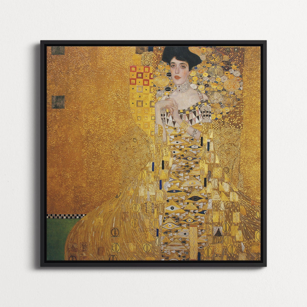 Portrait of Adele Bloch-Bauer by Gustav Klimt - Framed Canvas