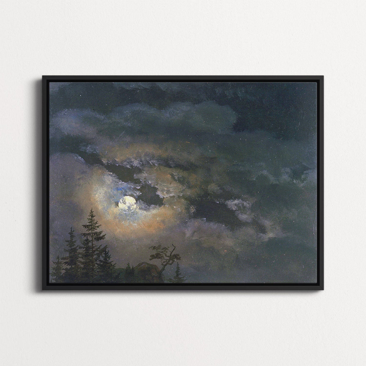 絵画 CLOUD CRDB52% CRDP8% A Cloud and Landscape Study by Johan Dahl - Framed Canvas