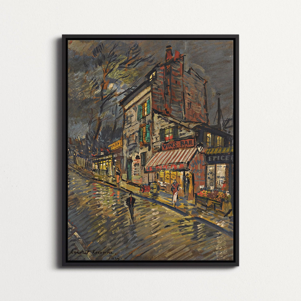 Paris by Night by Konstantin Korovin - Framed Canvas | ArtPointOne