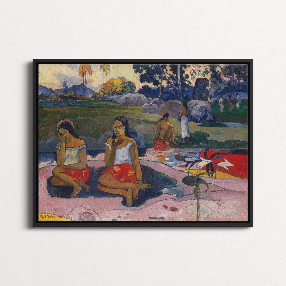 Sacred Spring Sweet Dream by Paul Gauguin - Framed Canvas
