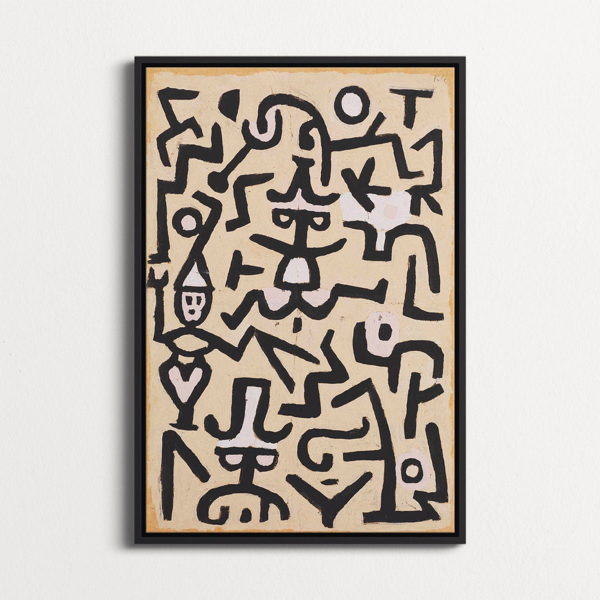 Comedians Handbill by Paul Klee - Framed Canvas | ArtPointOne
