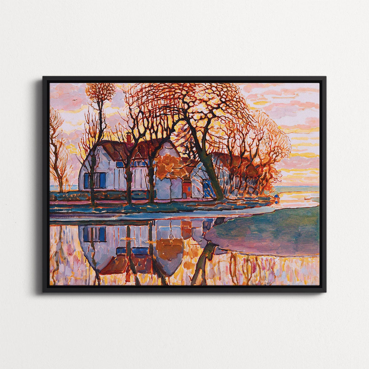 Farm near Duivendrecht by Piet Mondrian - Framed Canvas | ArtPointOne