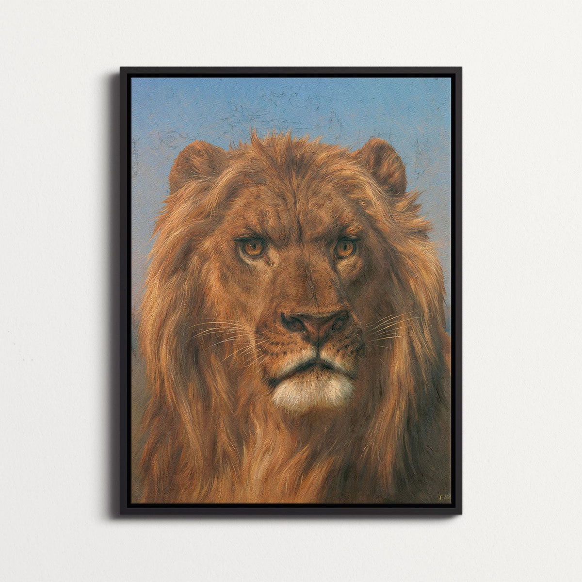 Portrait of a Lion by Rosa Bonheur - Framed Canvas | ArtPointOne