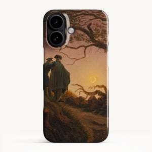 Two Men Contemplating the Moon by Caspar David Friedrich - iPhone Cases