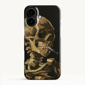 Skeleton with Burning Cigarette by Vincent van Gogh - iPhone Cases