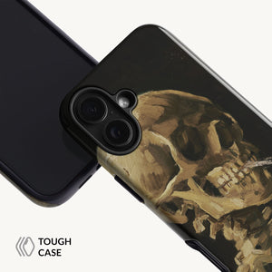 Skeleton with Burning Cigarette by Vincent van Gogh - iPhone Cases