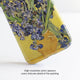 Vase With Irises Against A Yellow Background