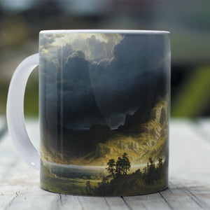 Ceramic Mugs Albert Bierstadt A Storm in the Rocky Mountains, Mt. Rosalie