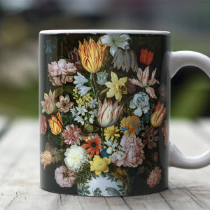Ceramic Mugs Ambrosius Bosschaert A Still Life of Flowers in a Wan-Li Vase