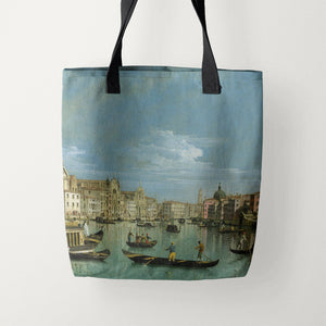 Tote Bags Bernardo Bellotto Venice, The Grand Canal facing Santa Croce