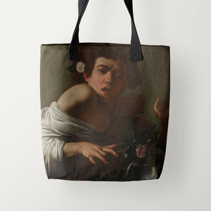 Tote Bags Caravaggio Boy Bitten by a Lizard