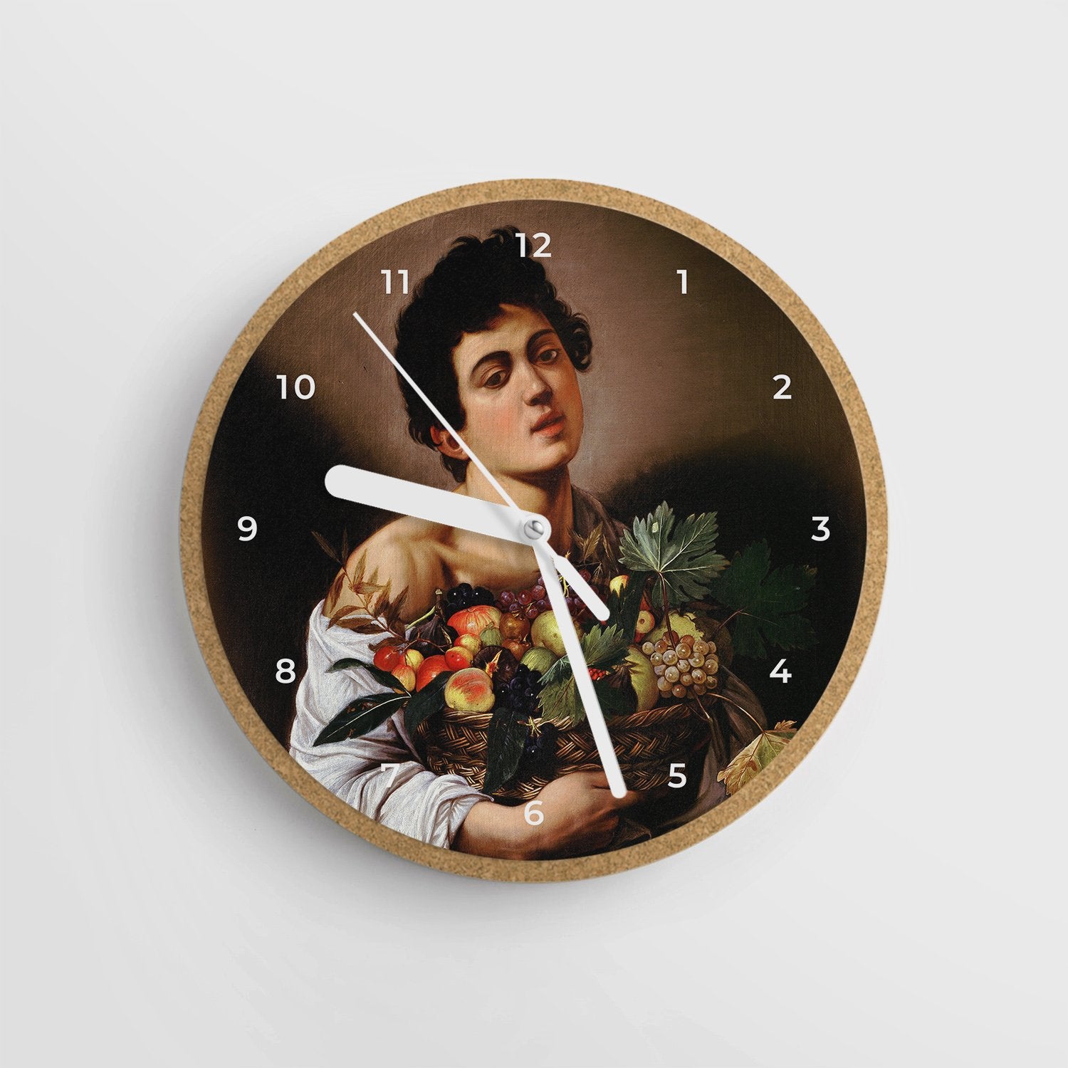 Wall Clock Boy with a Fruit Basket by Caravaggio ArtPointOne
