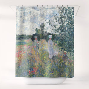 Shower Curtains Claude Monet Taking a Walk near Argenteuil