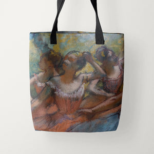 Tote Bags Edgar Degas Four Ballet Dancers on Stage
