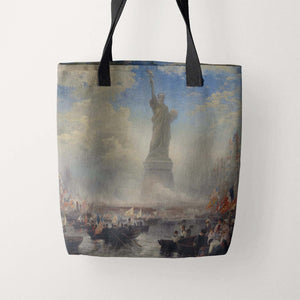 Tote Bags Edward Moran Commerce of Nations Rendering Homage to Liberty