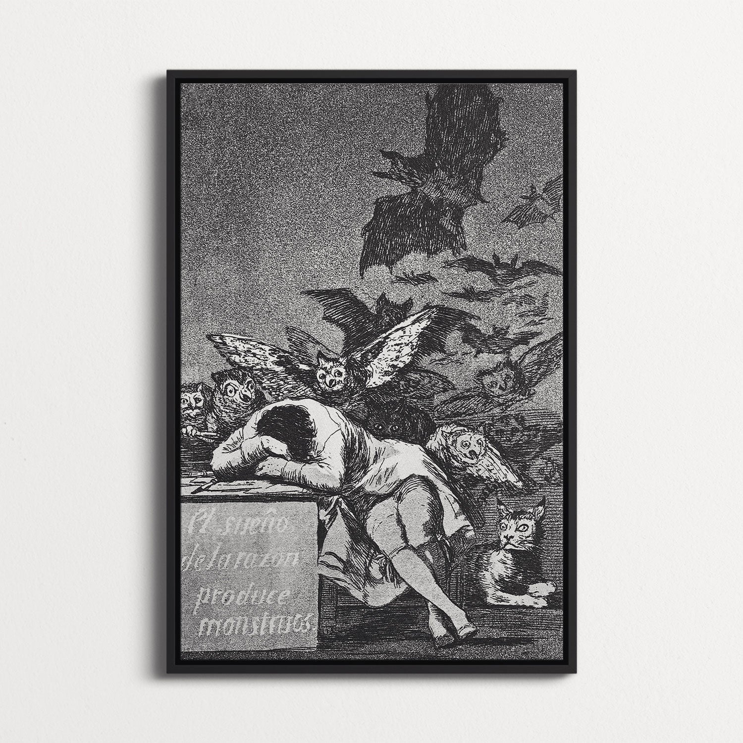 the sleep of reason brings forth monsters The Sleep of Reason Produces Monsters by Francisco Goya - Framed Canvas