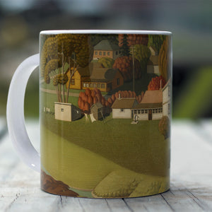 Ceramic Mugs Grant Wood The Birthplace of Herbert Hoover