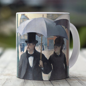 Ceramic Mugs Gustave Caillebotte Paris Street, Rainy Day