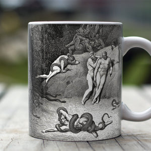 Ceramic Mugs Gustave Doré Circle of Serpents