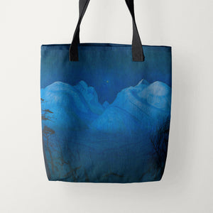 Tote Bags Harald Sohlberg Winter Night in the Mountains
