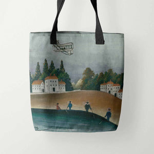 Tote Bags Henri Rousseau The Fishermen and the Biplane