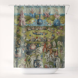 Shower Curtains Hieronymus Bosch The Garden of Earthly Delights center piece