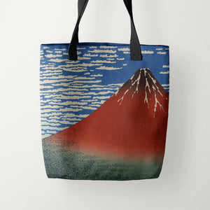 Tote Bags Hokusai South Wind, Clear Sky