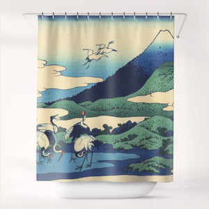 Shower Curtains Hokusai Umezawa in Sagami province