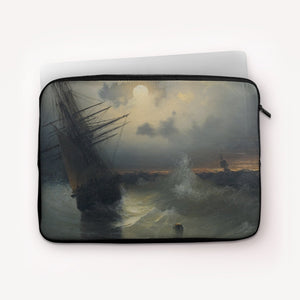 Laptop Sleeves Ivan Aivazovsky A Sailing Ship on a High Sea by Moonlight