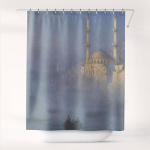 Shower Curtains Ivan Aivazovsky Tophane Mosque in Constantinople