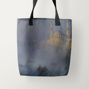 Tote Bags Ivan Aivazovsky Tophane Mosque in Constantinople