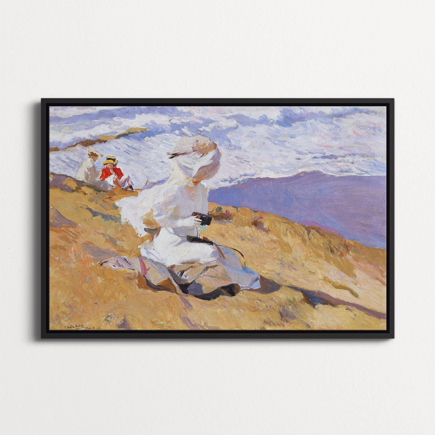 Capturing the Moment by Joaquin Sorolla - Framed Canvas | ArtPointOne