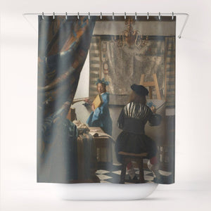 Shower Curtains Johannes Vermeer The Art of Painting
