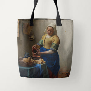 Tote Bags Johannes Vermeer The Milkmaid