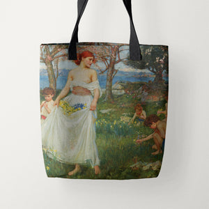 Tote Bags John Waterhouse A Song of Springtime