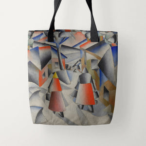 Tote Bags Kazimir Malevich Morning in the Village after Snowstorm
