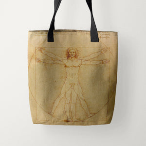 Tote Bags Leonardo da Vinci The Vitruvian Man