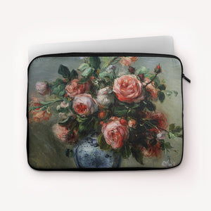 Laptop Sleeves Pierre-Auguste Renoir Vase of Roses