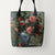 Tote Bags Pierre-Auguste Renoir Vase of Roses