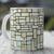Ceramic Mugs Piet Mondrian Composition in Blue Gray and Pink