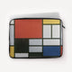 Laptop Sleeves Piet Mondrian Composition with Large Red Plane, Yellow, Black, Gray, and Blue
