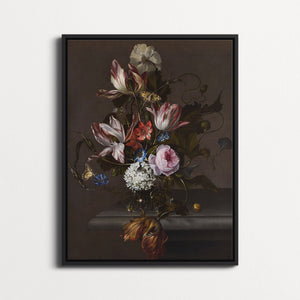 A Still Life of Flowers in a Glass Vase