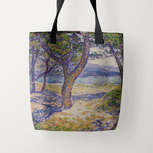 Tote Bags Theo van Rysselberghe The Mediterranean at Le Lavandou