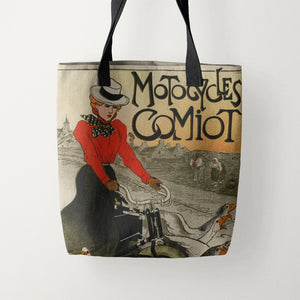 Tote Bags Theophile Steinlen Motocycles Comiot