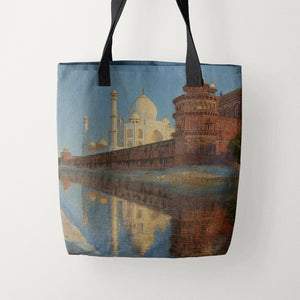 Tote Bags Vasily Vereshchagin Taj Mahal, Evening