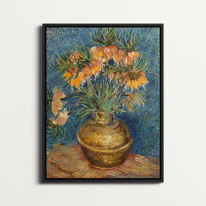 Imperial Fritillaries in a Copper Vase