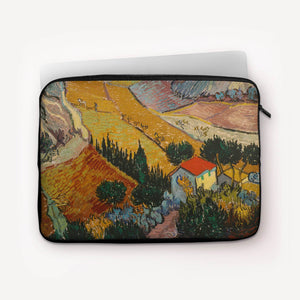 Laptop Sleeves Vincent van Gogh Landscape with House and Ploughman