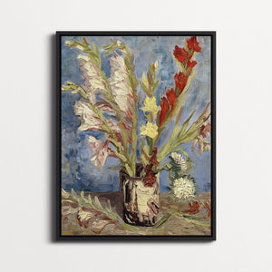 Vase With Gladioli and China Asters