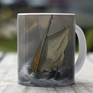 Ceramic Mugs Willem van de Velde A Small Dutch Vessel close-hauled in a Strong Breeze
